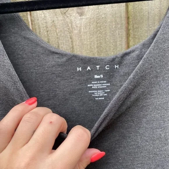 The Longsleeve Body Dress Hatch Maternity Bamboo Viscose Size Small Gray - Picture 4 of 6